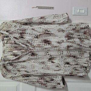Mercer & Madison Brown Animal Print Top